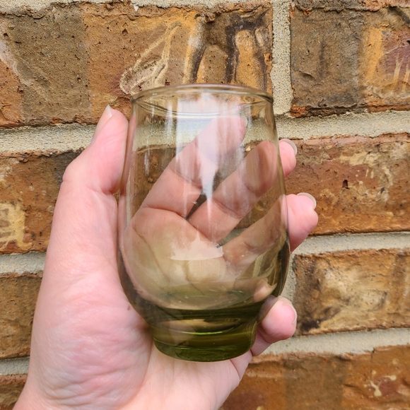 Retro 1960s 1970s Green Juice Glasses - Picture 6 of 7